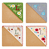 4Pcs 4 Style Felt Embroidery Bookmarks FIND-HY0003-46L-1