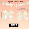 2Pcs Cloth Bowknot Hanging Banner for Christmas Tree Decoration AJEW-SP0002-82B-2