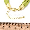 Microfiber Leather Multi-strand Cord Bracelets Makings FB-CBA983F-01G-4