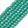 Opaque Solid Color Imitation Jade Glass Beads Strands EGLA-A044-P1mm-D31-1