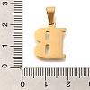 Ion Plating(IP) 304 Stainless Steel Rhinestone Pendants STAS-U035-01G-B-3