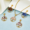32Pcs 4 Styles Natural Mixed Stone European Dangle Charms G-DC0001-14-6