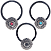 6Pcs 3 Colors Alloy Hair Ties DIY-CY0001-80B-6