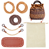 DIY Women's Plastic Rattan Woven Handbag Set DIY-WH0033-25-1