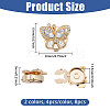 8Pcs 2 Colors Zinc Alloy Cufflinks BUTT-GL0001-03-2