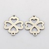 Filigree Clover 304 Stainless Steel Links connectors STAS-N015-09-1