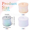  3 Rolls 3 Colors Flat Rainbow Color Organza Ribbon OCOR-TA0001-47-3