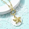 Summer Beach 304 Stainless Steel Pendant Paperclip Chain Necklaces STAS-Z105-07G-01-4