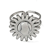 Sun 304 Stainless Steel Open Cuff Rings STAS-Z060-08P-05-2