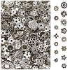 2 Sets Tibetan Style Alloy Bead Caps FIND-SC0019-65AS-6