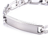 Tarnish Resistant 304 Stainless Steel Figaro Chain ID Bracelets BJEW-G631-02P-2