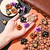 8Pcs 4 Styles Halloween Food Grade Silicone Focal Beads SIL-YW0002-17-3