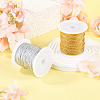 2 Rolls 2 Colors 15-Ply Round PET Metallic Thread MCOR-TA0001-03E-7