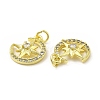 Brass Micro Pave Cubic Zirconia Pendants KK-E068-VB417-3