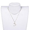 Pendant Necklace and Dangle Stud Earring Jewelry Sets SJEW-JS01084-01-6