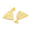 Rack Plating Brass Trapezoid Dangle Stud Earrings EJEW-A028-16G-2