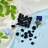 40Pcs 4 Styles 1-Hole Plastic Buttons BUTT-DC0001-04-4