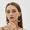 4 Pairs 4 Style Alloy Dangle Earrings for Women EJEW-FI0002-82-6