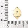 Brass Micro Pave Clear Cubic Zirconia Connector Charms KK-M303-04G-02-3