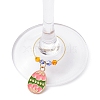 Easter Rabbit & Egg Alloy Enamel Wine Glass Charms AJEW-JO00204-4