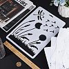 Gorgecraft 10Pcs 10 Styles PP Plastic Hollow Out Drawing Painting Stencils Templates DIY-GF0007-35-3