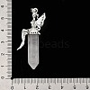 Natural Quartz Crystal Pointed Pendants G-Z033-15P-05-3