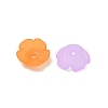5-Petal Transparent Acrylic Bead Caps FACR-T001-11A-2