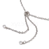 304 Stainless Steel Cable Chain Macrame Pouch Slider Necklace Making NJEW-JN05063-01-3