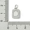 Rack Plating Brass Micro Pave Clear Cubic Zirconia Charms KK-G501-01E-P-3