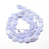 Natural Blue Lace Agate Gemstone Nuggets Bead Strands X-G-J336-22-2