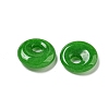 Natural Malaysia Jade Donut/Pi Disc Charms G-G142-02J-2