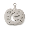 Anti-Tarnish 304 Stainless Steel Pendants STAS-R131-05P-1