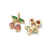 SHEGRACE Brass Colorful Cubic Zirconia Charms XGRQ4G282-670G-2