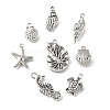 48Pcs 8 Styles Alloy & Stainless Steel Pendants DIY-FP0001-57-4