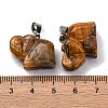 Natural Tiger Eye Pendants G-B127-05P-06-3