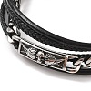 Braided Microfiber Leather Multi-strand Bracelets BJEW-B096-08B-2