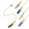 Mixed Natural Gemstone Dowsing Pendulum Big Pendants PALLOY-JF02236-1