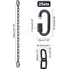 2Pcs 304 Stainless Steel Paperclip Chains CHS-WH0003-01EB-2