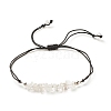 Natural Quartz Crystal Chips Braided Bead Bracelet BJEW-JB08019-06-1