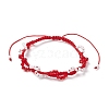 Glass Seed Beads Braided Beaded Bracelets for Women BJEW-MZ00215-04-2