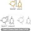 Unicraftale 6Pcs 3 Style 304 Stainless Steel Spring Ring Clasps STAS-UN0024-89-5