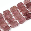 Natural Strawberry Quartz Beads G-T138-15-1