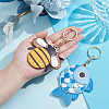 2Pcs 2 Styles Imitation Leather Anti-Lost Protection Covers AJEW-NB0008-58-3