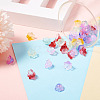 80Pcs 8 Colors Transparent Spray Painted Glass Beads GLAA-BT0001-02-6