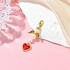 Angel ABS Plastic Imitation Pearl Pendant Decorations HJEW-JM02859-01-2