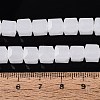 Imitation Jade Glass Beads Strands GLAA-R041-8x8mm-B01-4
