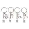 4Pcs Valentine's Day Theme Alloy Keychains KEYC-JKC01052-2