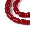 Opaque Glass Beads Strands GLAA-T028-14P-03-3