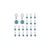 DICOSMETIC 20Pcs Alloy Cadet Blue Enamel European Dangle Charms MPDL-DC0001-02-6