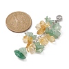 Natural Green Aventurine & Citrine Chip Beaded Pendant Decorations HJEW-JM01234-05-2